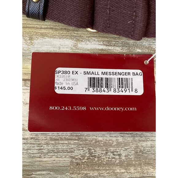 Vintage 1990s/Y2K Dooney & Bourke Small Logo Canvas Messenger Bag Made in USA - Picture 5 of 16